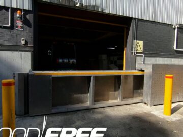 FloodFree Retractable Flood Barrier Protects Commercial Loading Dock
